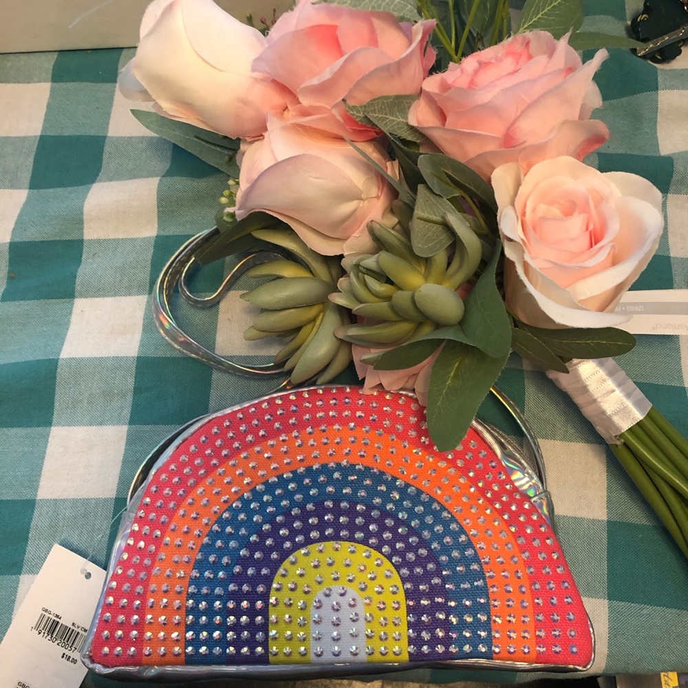 NWT Capelli NY Rainbow Purse w/ silver stud accent